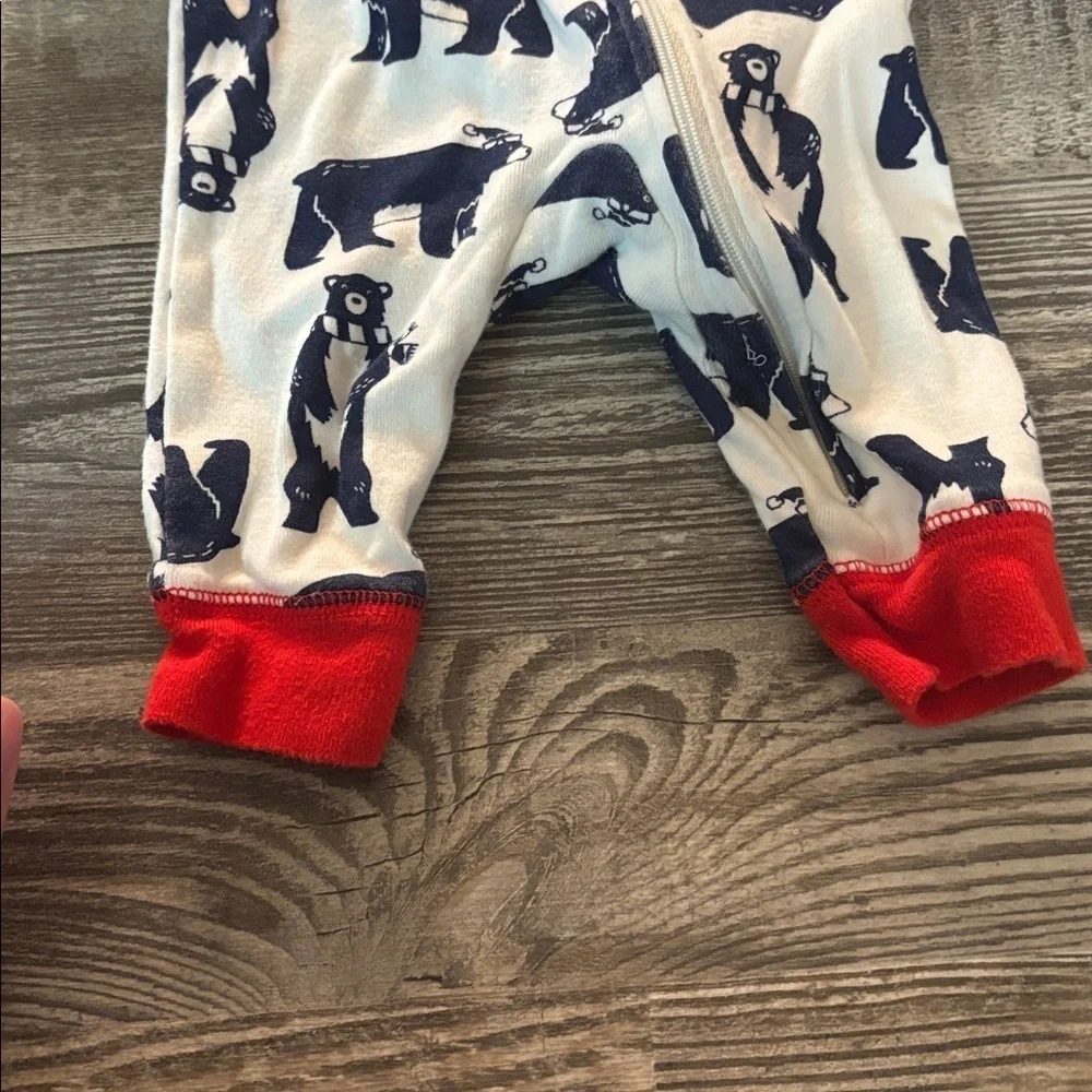 Carter's Christmas Bear Romper with zipper